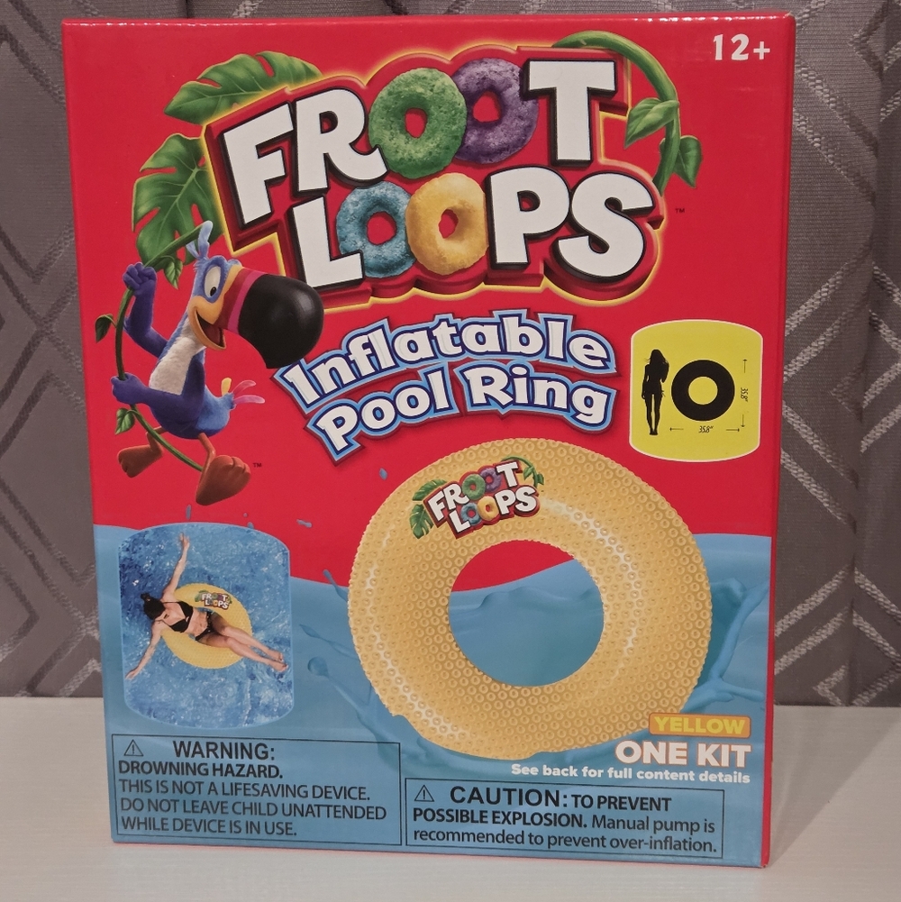 Froot Loops Inflatable Pool Ring- Yellow